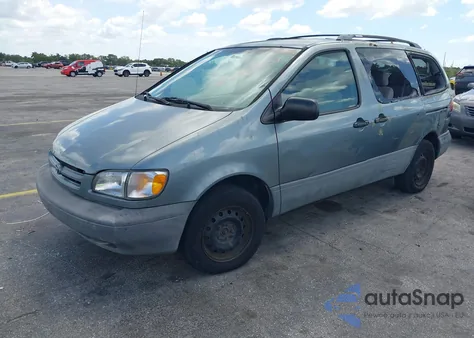 2000 Toyota Sienna Le from USA, damaged, VIN 4T3ZF13C3YU202727